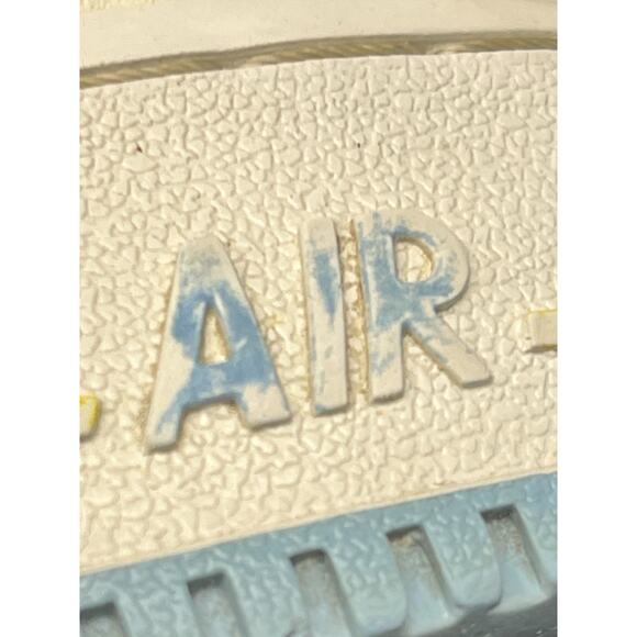 2005 Nike Air Force 1 Low White Blue Yellow 307109‑143 Size 13